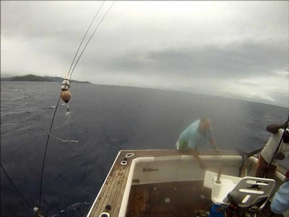 Mate Glen almost gets Skewered by Sailfish