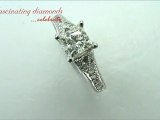 Princess Cut Diamond Engagement Ring With Milgrains In Pave Setting