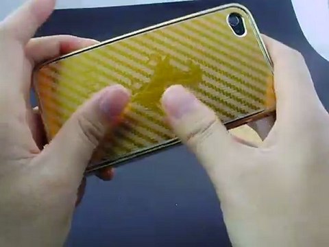 Gold iPhone 4S Back Cover Cases for Ferrari Fans