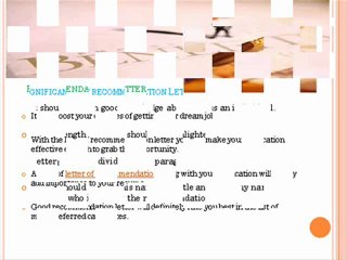 Recommendation letter guidance