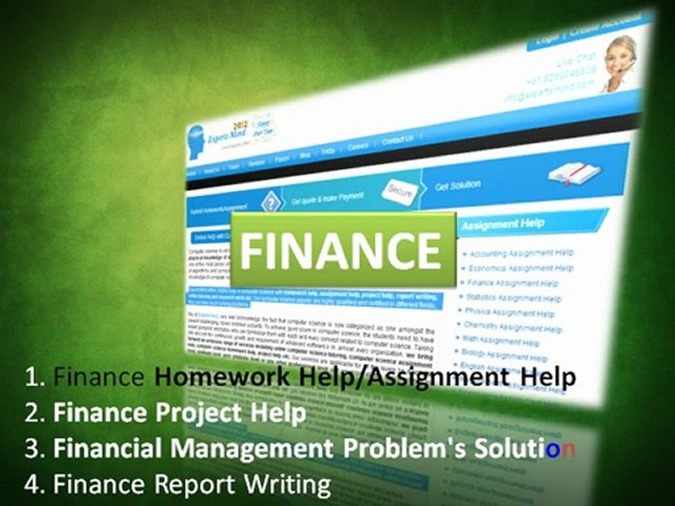 ExpertsMind.com, Finance Homework Help, Finance Assignment Help