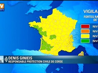Corse : alerte orange pour vents violents et risques de submersion