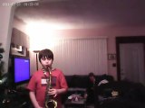 Edi learning saxophone