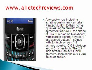 Pantech Link II – Better Call Quality and Accessible Design