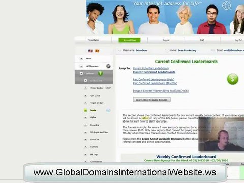 Global Domains International Inc. 500, GDI Sign Up for FREE & Make Money Online for FREE!!!