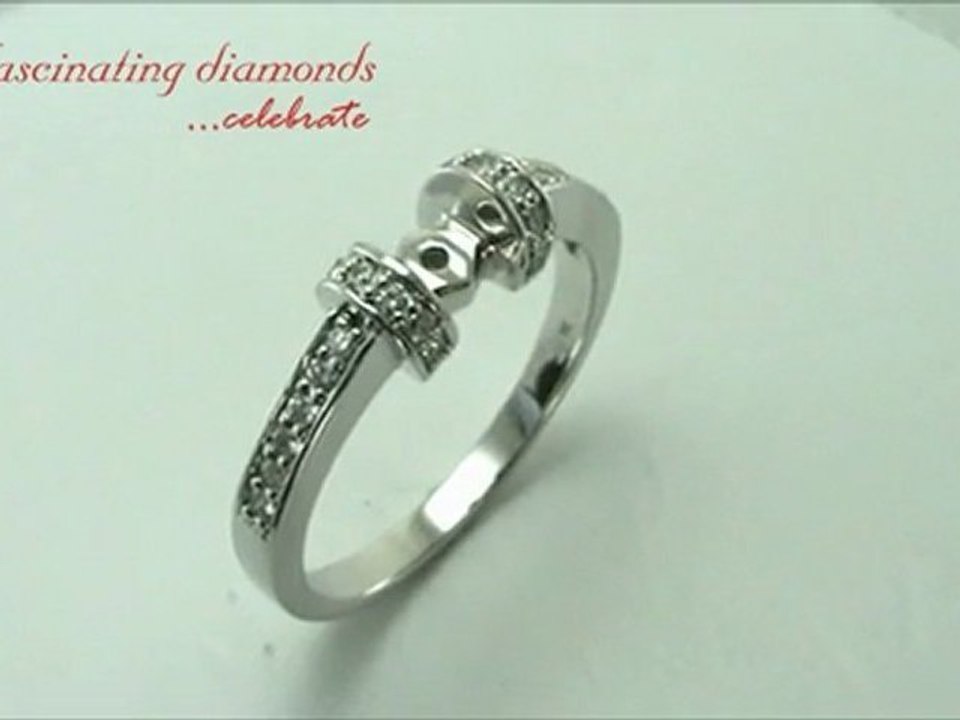 Round Cut Diamond Semi Mount Engagement Ring Setting