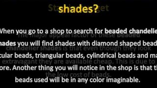 What is a Beaded chandelier shade-ShadesChandelier