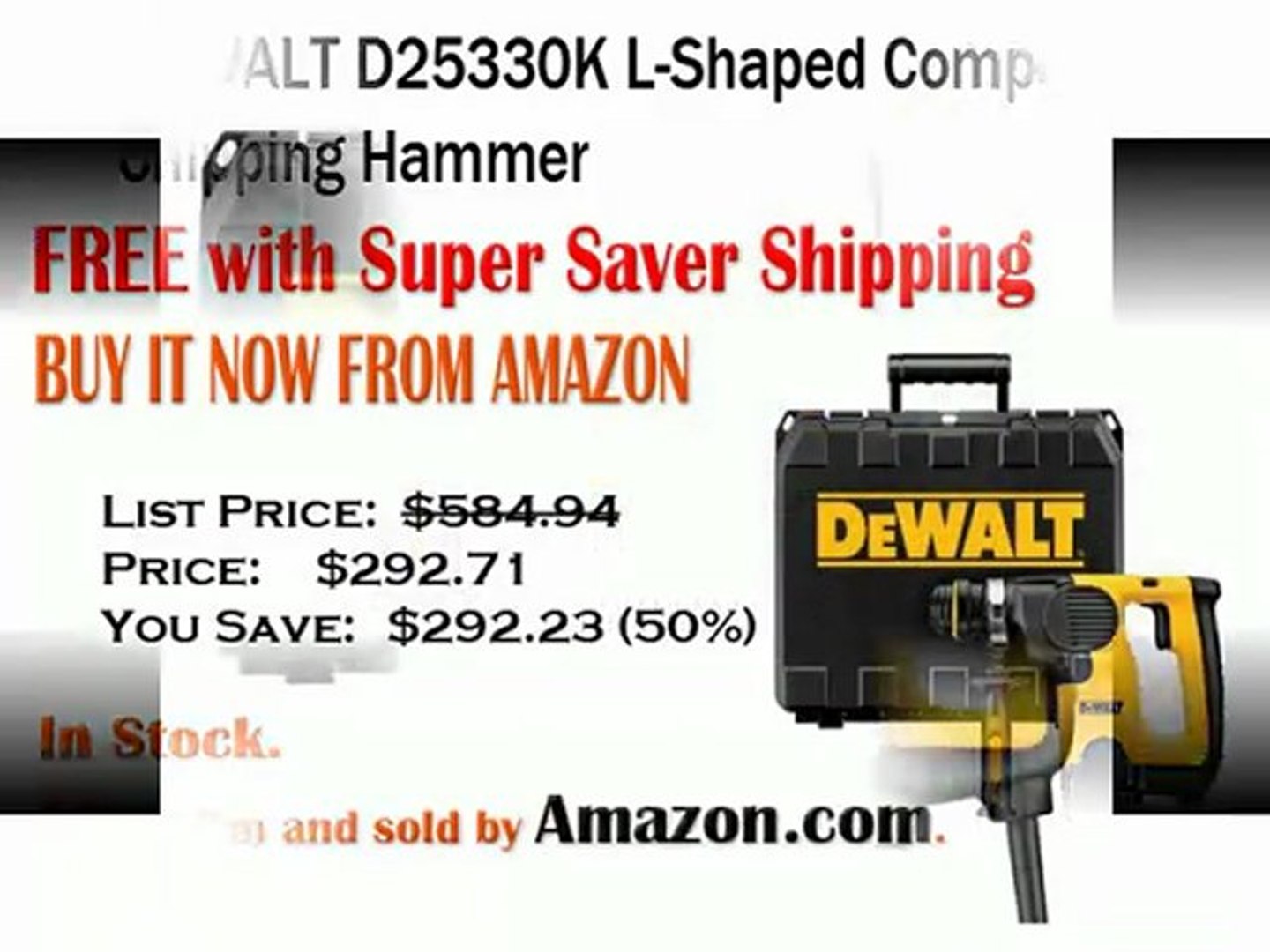 DEWALT D25330K L-Shaped Compact SDS Chipping Hammer - video Dailymotion
