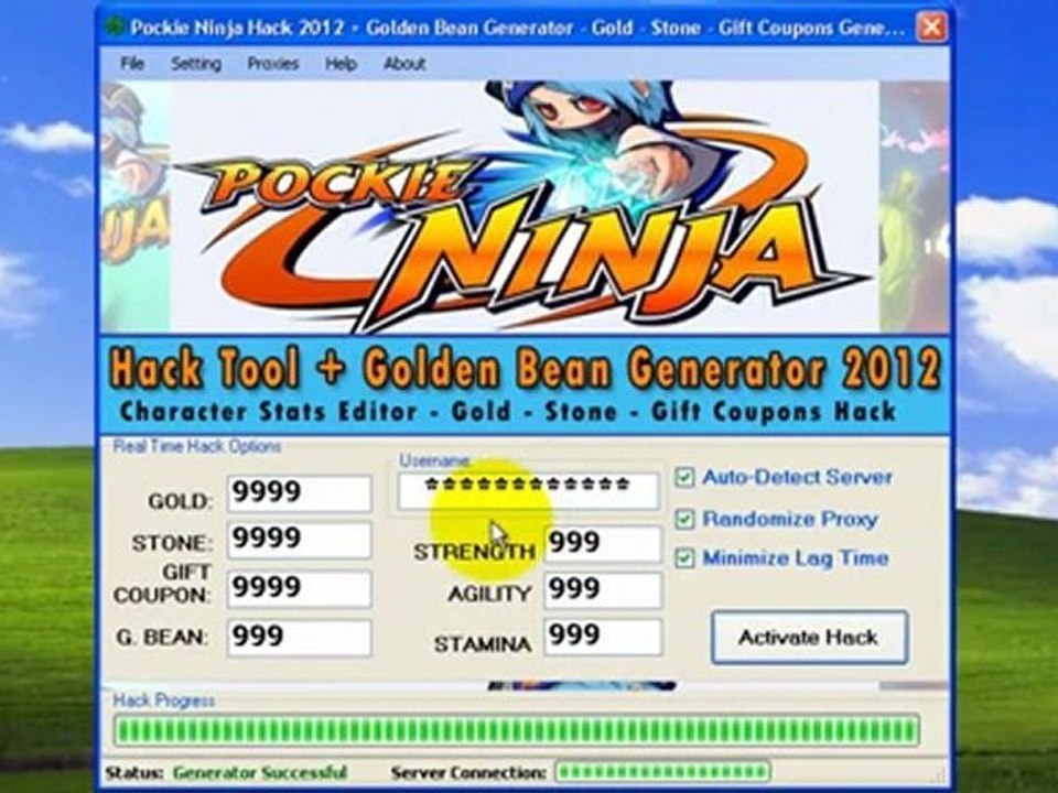 Pockie Ninja Hack 2012 (Pockie Ninja Gold Hack + Stone + Character Edito) Working Hack