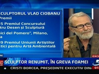 Vlad Ciobanu(Sculptor -in Greva Foamei) - La Antena3TV(1)