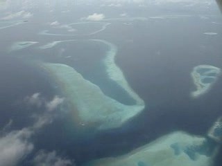Les Maldives vues du ciel