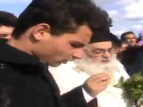 Αγιασμός των υδάτων στο Μονόλιθο Μεσαριάς 6/1/2012