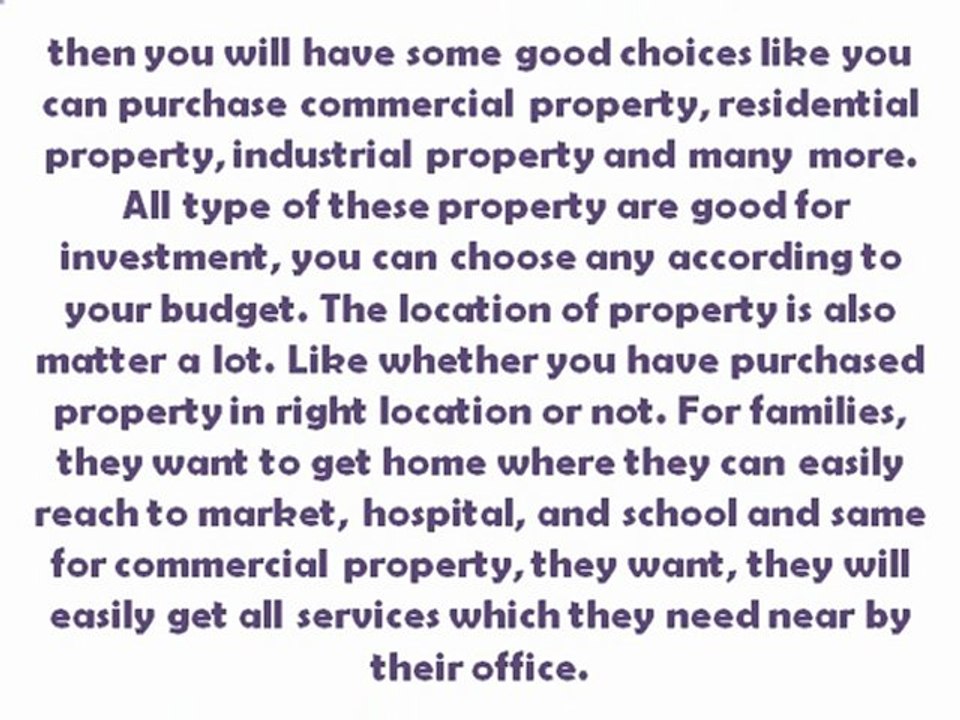 Buying investment property