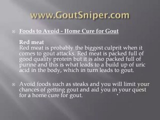 A Home Cure for Gout Sufferers