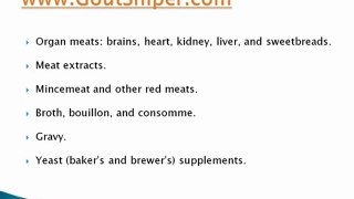 A List of Foods Containing Uric Acid