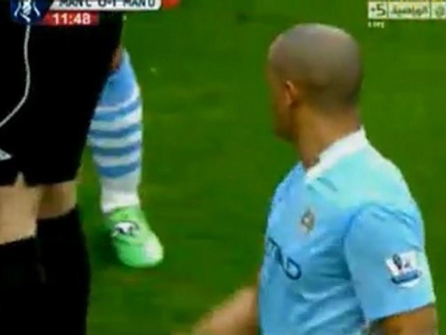 Manchester City vs. Manchester United Kompany Red Card