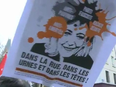 Dans la rue contre la venue de Marine Le Pen à Saint-Denis