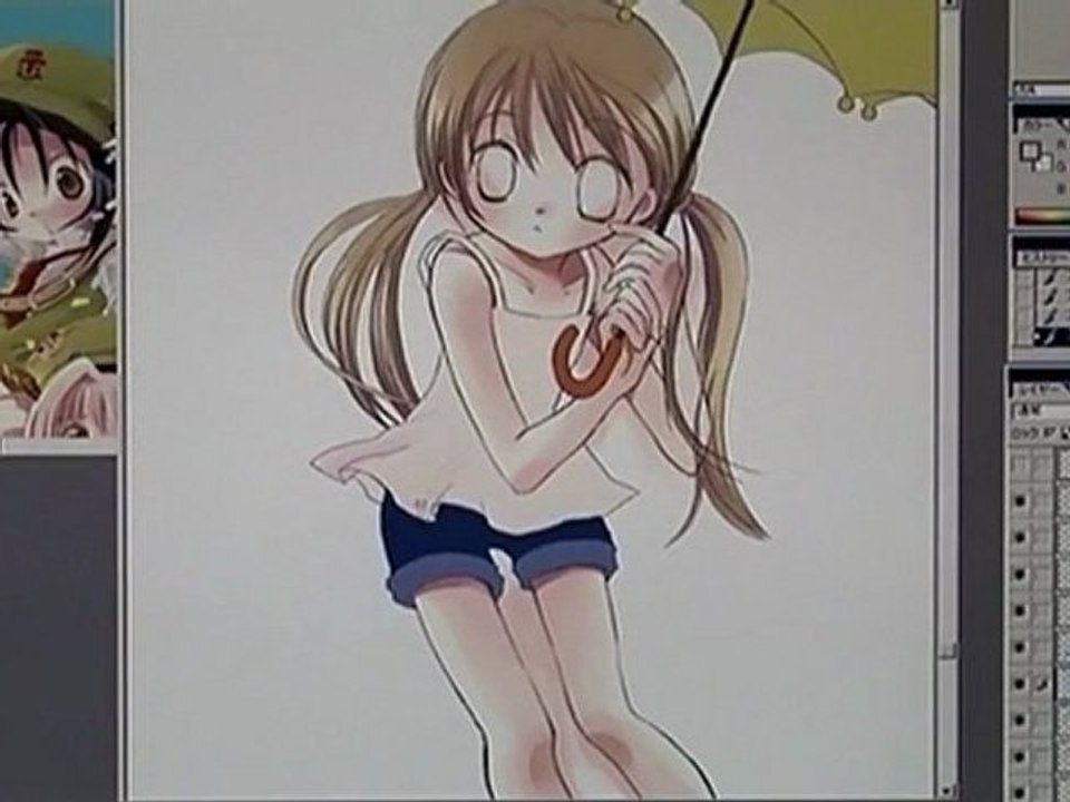 Deji e no bunpou 20 GIRL IN RAIN and HAND-DRAWN STYLE Hina
