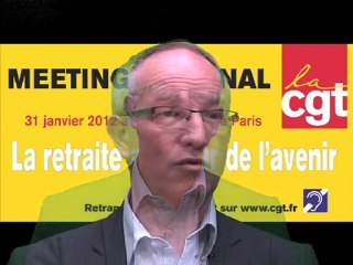 Grand meeting CGT sur la question des retraites - Zénith de Paris - 31 janvier 2012