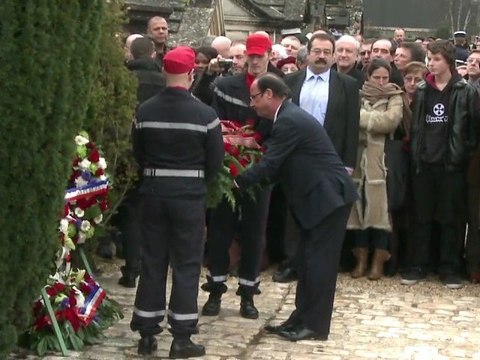 François Hollande à Jarnac pour la commémoration de la mort de François Mitterrand