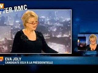 Eva Joly : "François Hollande est notre champion"