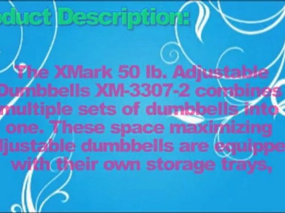 Pair of 50 lb. Adjustable Dumbbells