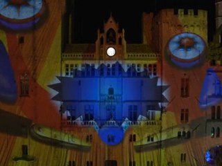 Architectural video projection - Narbonne (France) - Season's Greeting 2011 - part 1/4