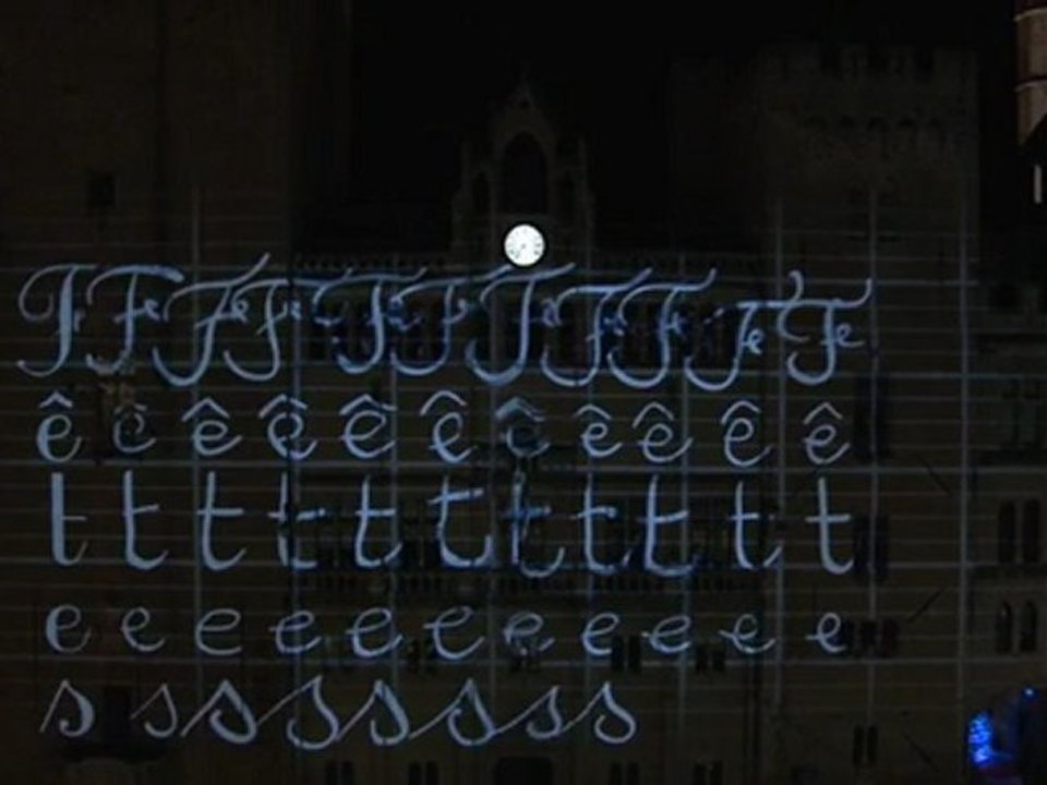 Architectural video projection - Narbonne (France) - Season's Greeting 2011 - part 3/4