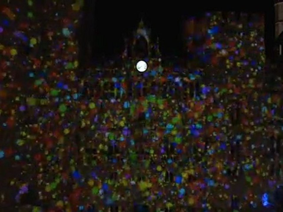 Architectural video projection - Narbonne (France) - Season's Greeting 2011 - part2/4