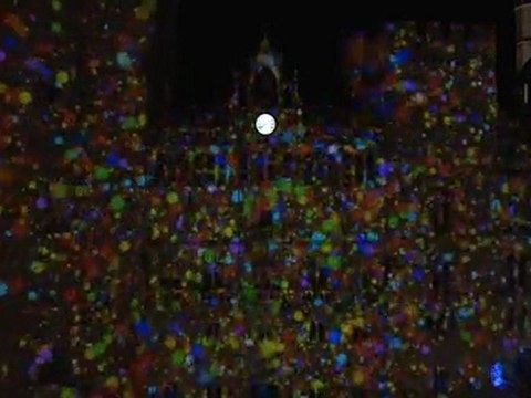 Architectural video projection - Narbonne (France) - Season's Greeting 2011 - part2/4