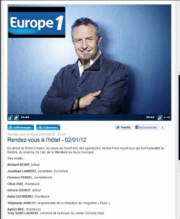 Agnès Bihl sur Europe 1 invitée par Michel Field