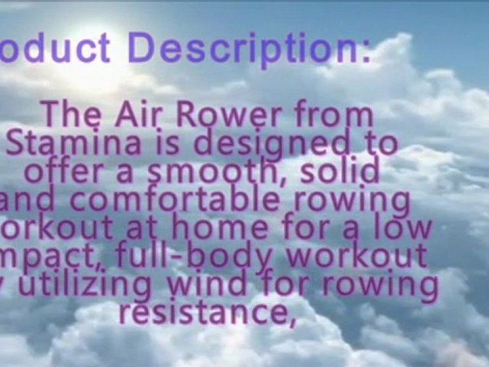 Stamina Air Rower (Black, Chrome)