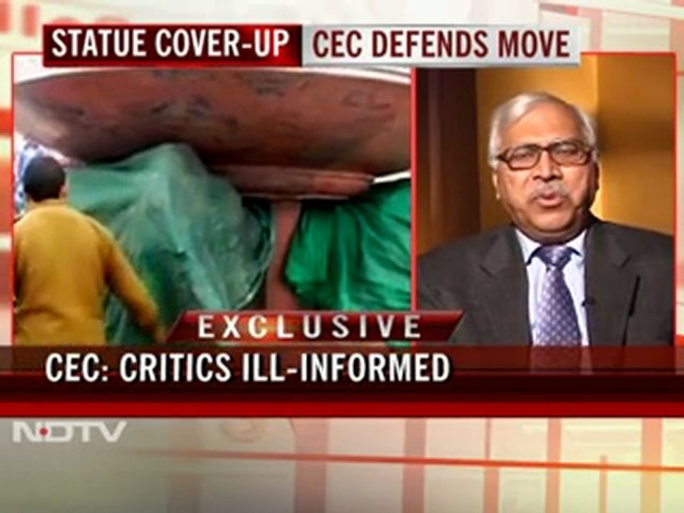 Govt property can't be used for political gain: Quraishi on covering Mayawati's statues