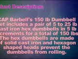 Cap Barbell Solid Hex Dumbbell Set with Rack