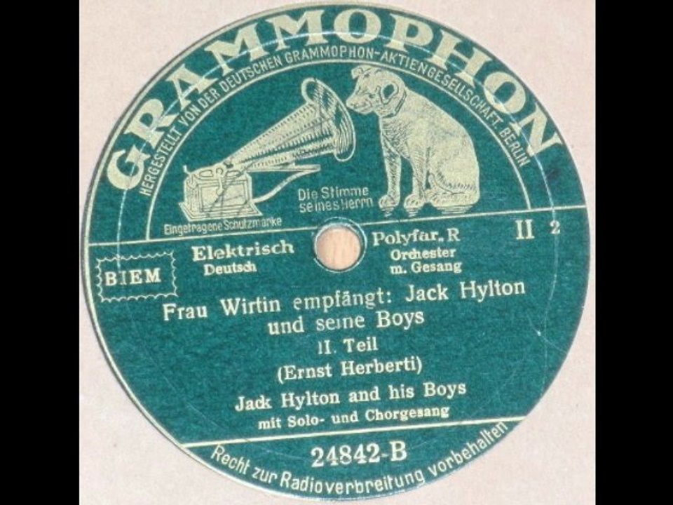 Frau Wirtin empfängt Jack Hylton und seine Boys - Jack Hylton mit Gesang (1932)