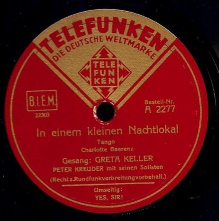 Greta Keller - In einem kleinem Nachtlokal