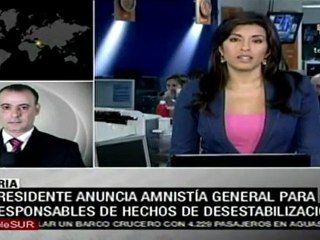 Oposición siria respalda amnistía dispuesta por el gobierno