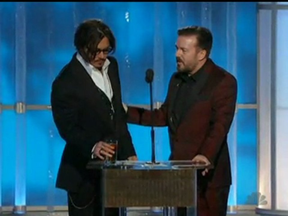 GOLDEN GLOBES: Ricky Gervais mocks Johnny Depp