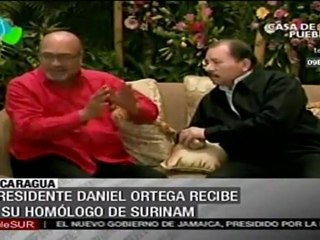 Ortega recibe a mandatarios de Surinam y de Curacao