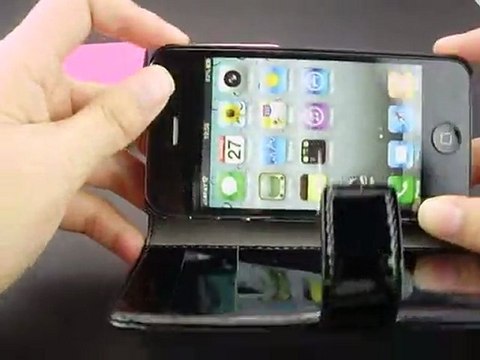 Classic iPhone 4S Patent Leather Wallet Case Wholesale