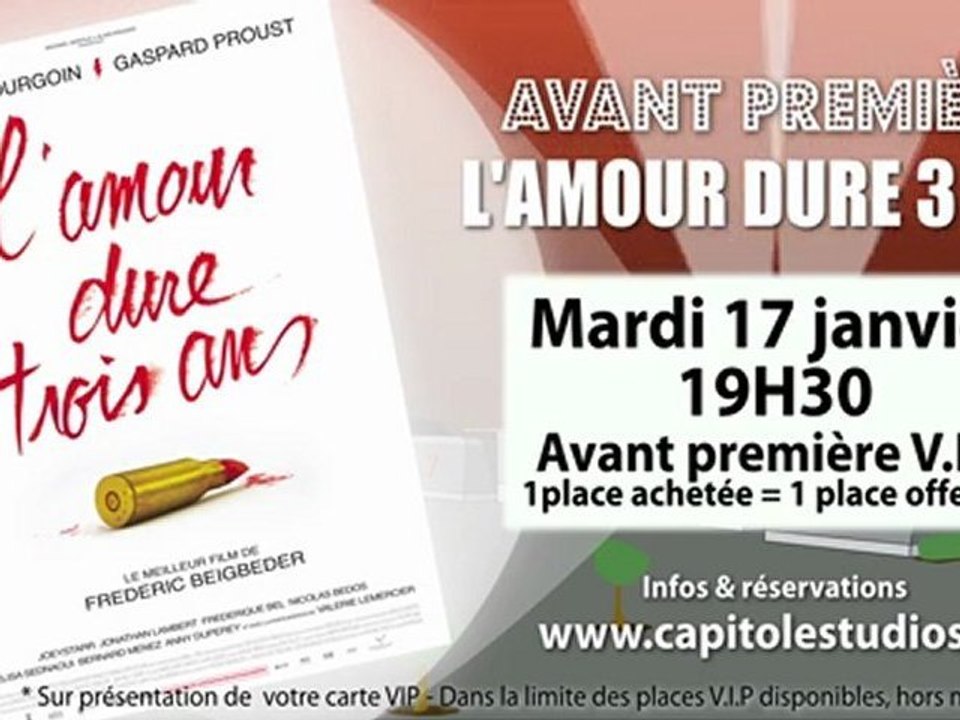 Avant-première du film l'Amour Dure 3 ans au Capitole Studios Le Pontet