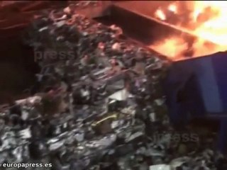 Aparatoso incendio en San Martín de la Vega