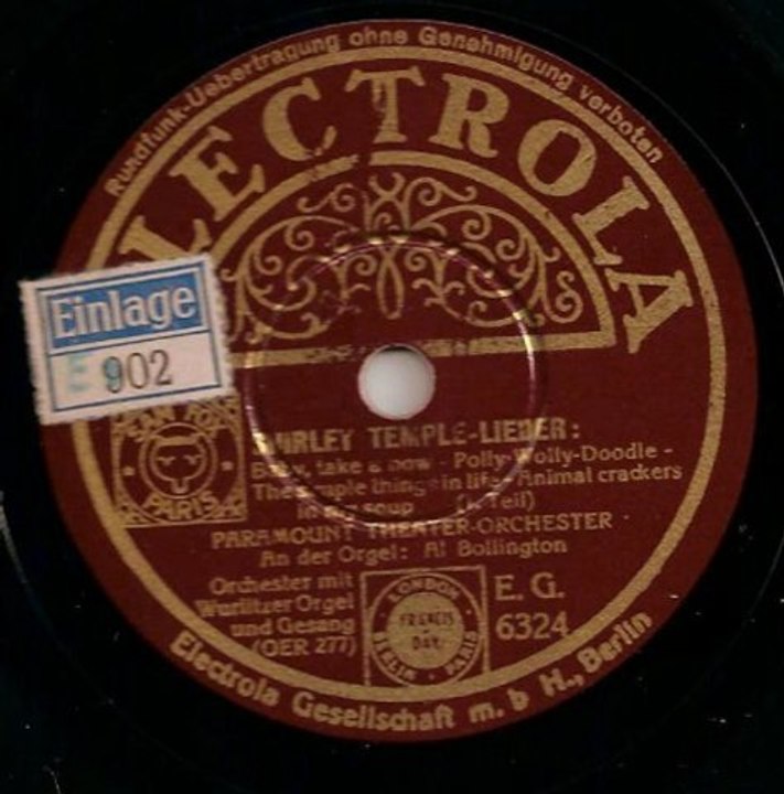 Shirley Temple Lieder Potpourri - Paramount Theater Orchester mit Gesang