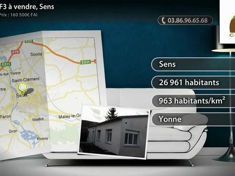 Maison F3 à vendre, Sens