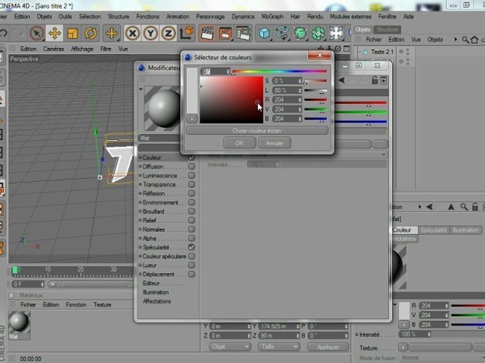 [Tuto] Cinéma 4D : Faire un beau texte 3D à deux couleurs