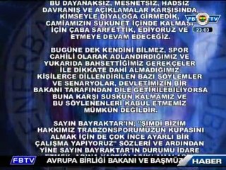 FBTV - 10 Ocak 2012 Fenerbahçe Yönetim Kurulu Açıklaması