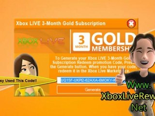 Xbox LIVE 3-Month Gold Subscription Code Free