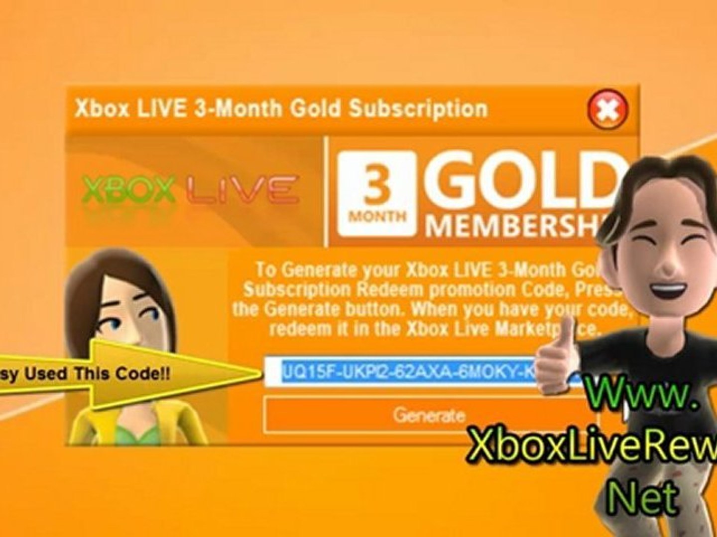 xbox live gold 3 month code free