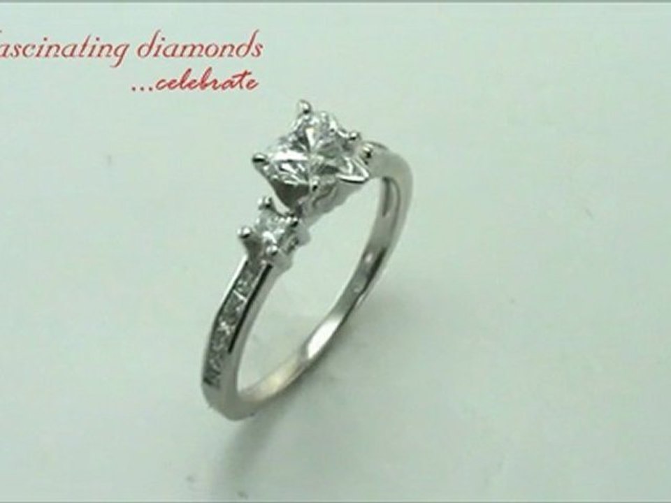 Heart Shape Diamond Engagement Ring In Channel Setting