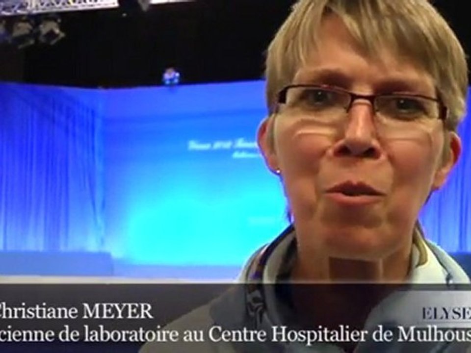 N. Sarkozy rencontre le personnel du Centre Hospitalier de Mulhouse